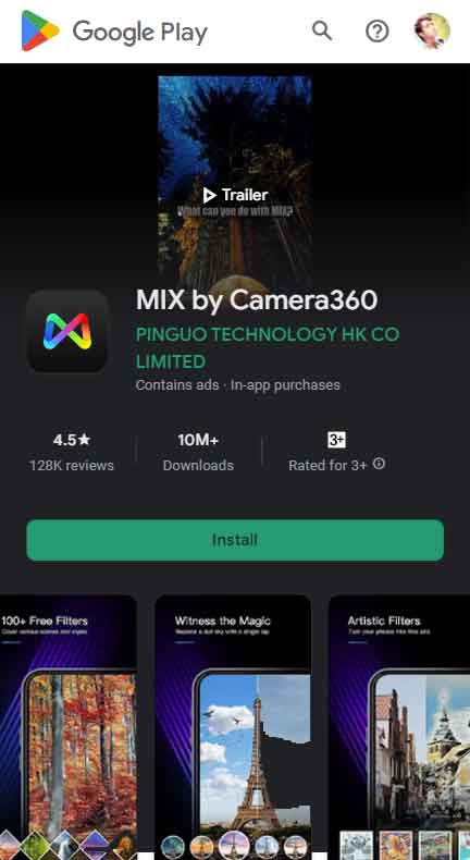 Install Mix by Camera360