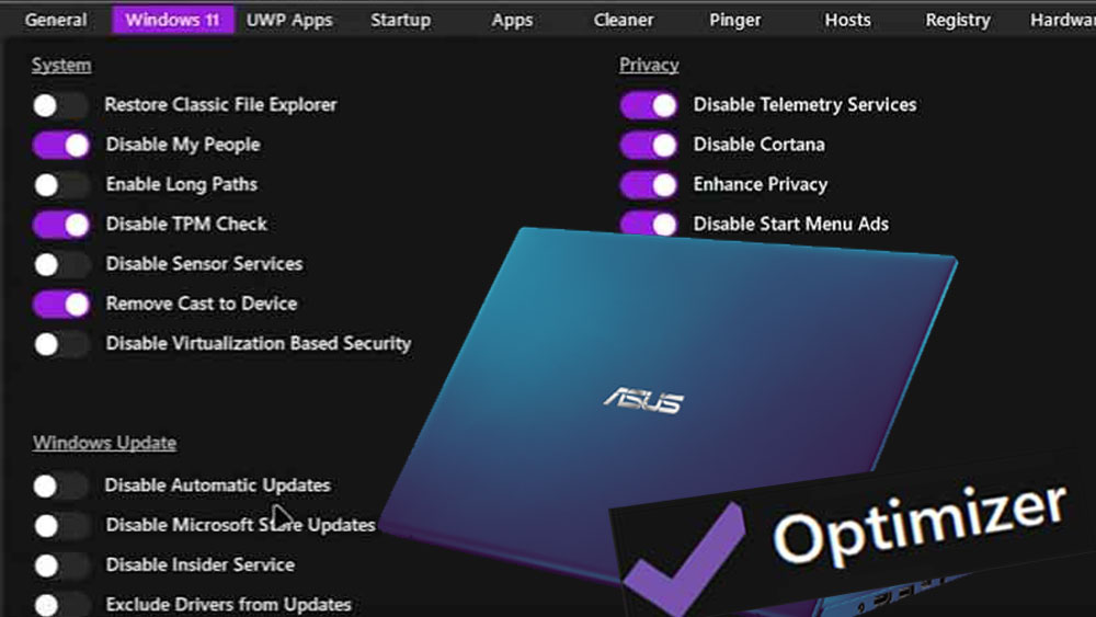 Optimizer for Asus Laptop
